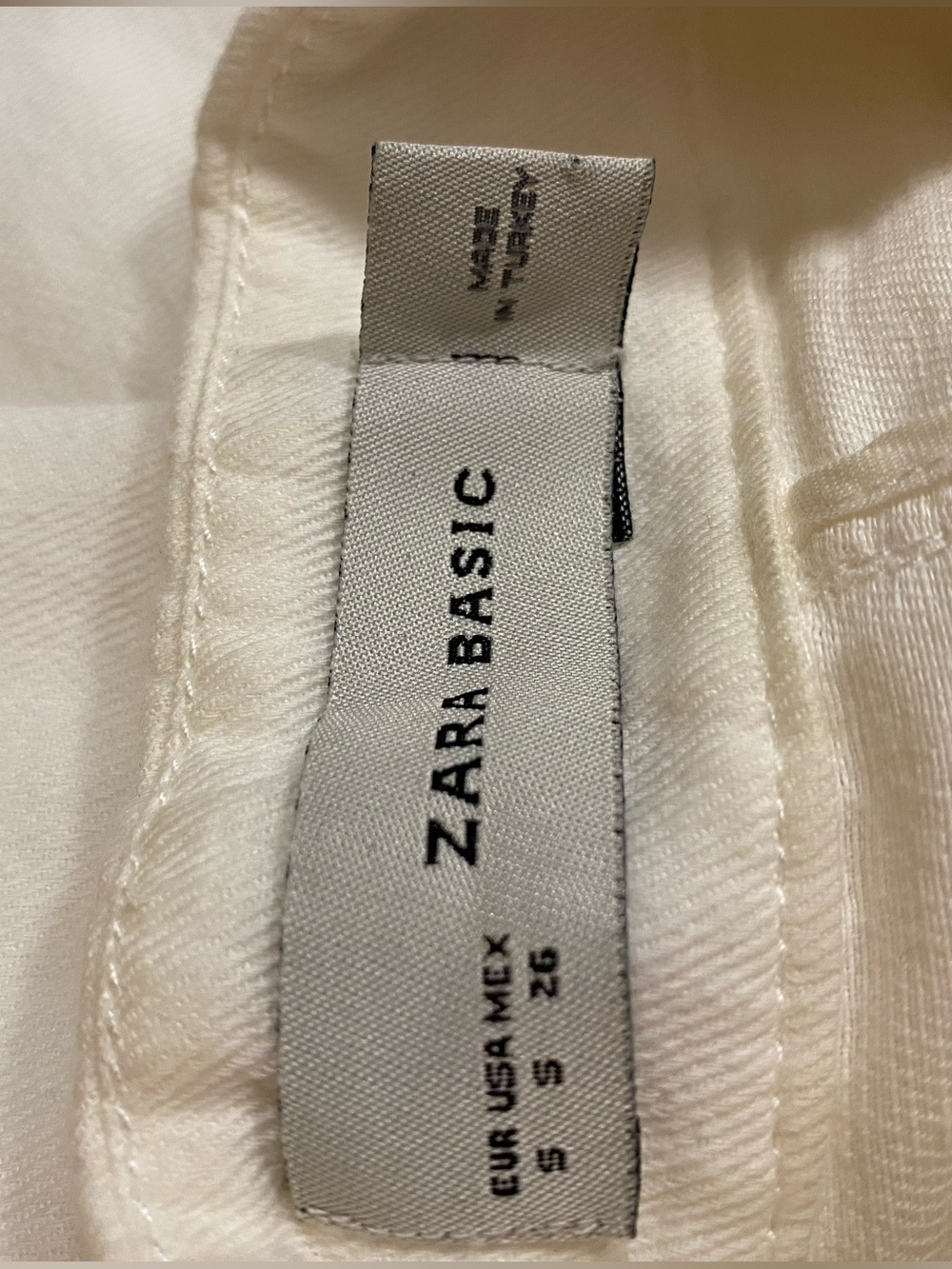 Zara Cream denim Utility Jacket with Drawstring Waist - Picture 6 of 8